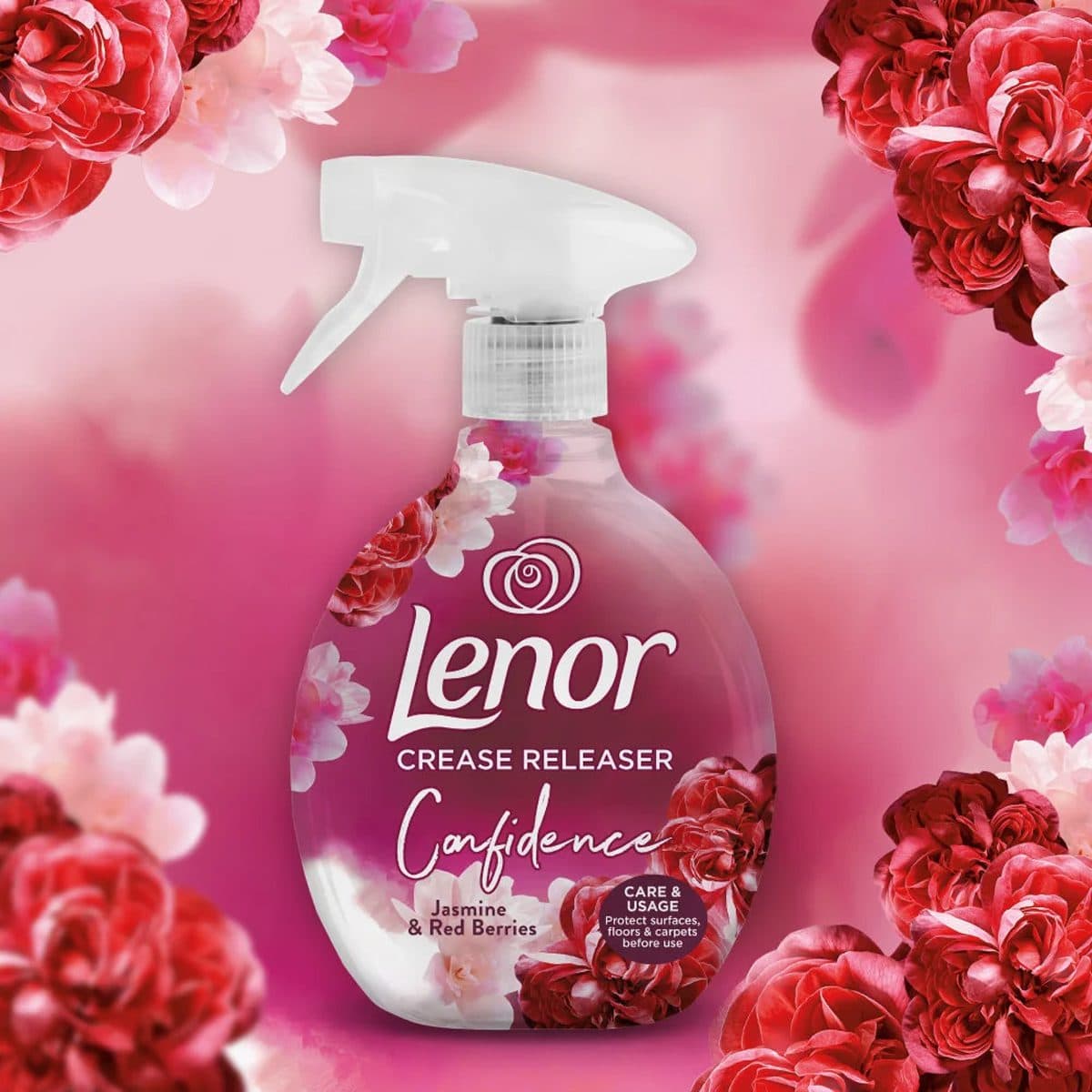 اسپری ضد چروک و خوشبو کننده لباس لنور رایحه یاس و توت قرمز 500 میل | Lenor jasmine & red berries — تصویر ۲