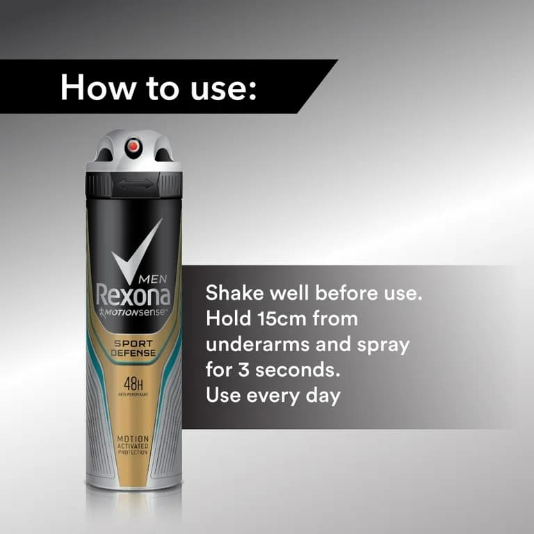 اسپری رکسونا مردانه اسپورت دفنس 200 میل | Rexona men sport defence — تصویر ۴