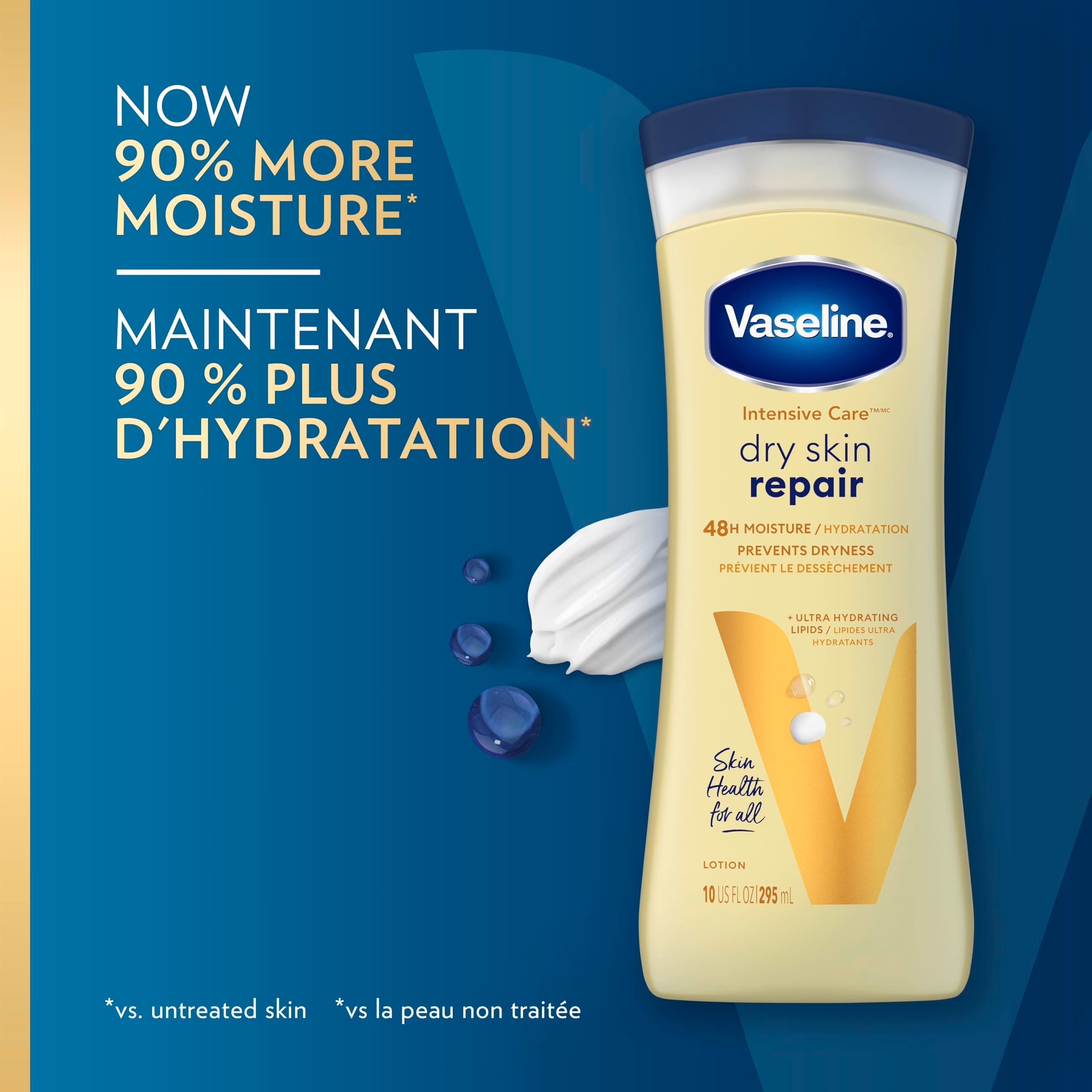 لوسیون وازلین زنانه 400 میل مدل درای اسکین ریپیر | Vaseline dry skin repair — تصویر ۲