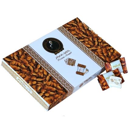 گز شیرین 18% مغز بادام لقمه‌ای صادراتی 400 گرمی — تصویر ۳