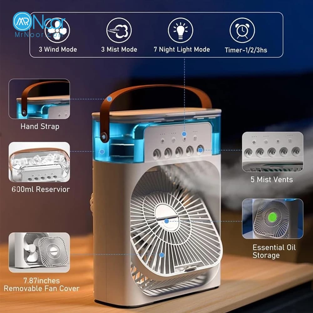 پنکه رومیزی مه‌پاش Mini Portable cold Fan — تصویر ۴