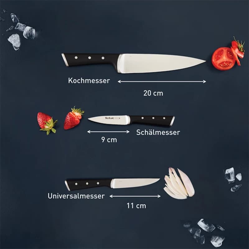 سرویس چاقو 3 پارچه با تیغه استیل و با دسته پلاستیک تفال مدل K2323S74 — تصویر ۹
