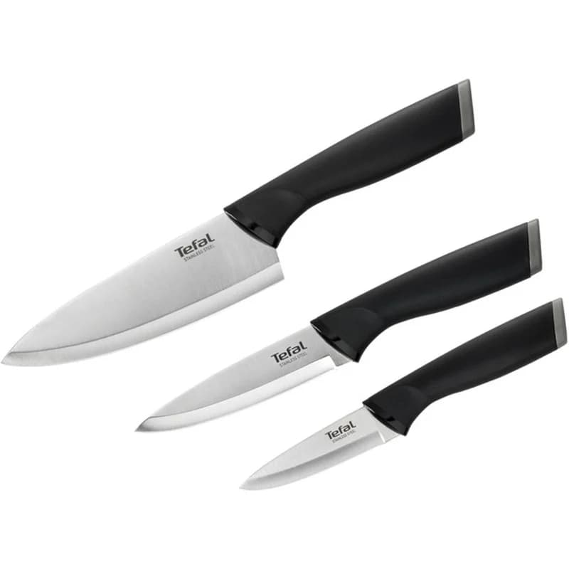 سرویس چاقو 3 پارچه با تیغه استیل و با دسته پلاستیک تفال مدل COMFORT K221S375