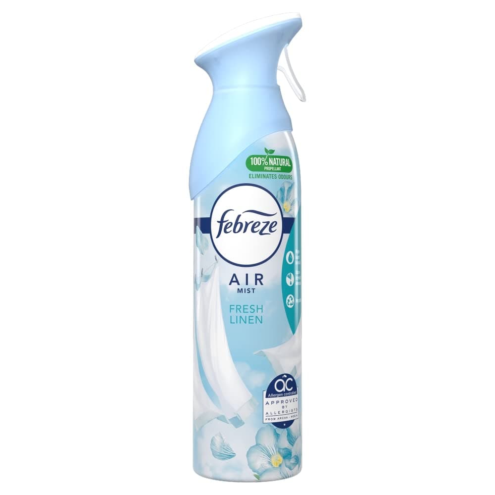 اسپری خوشبوکننده هوا فبریز رایحه کتانی تازه 185 میل | Febreze air mist fresh linen — تصویر ۳