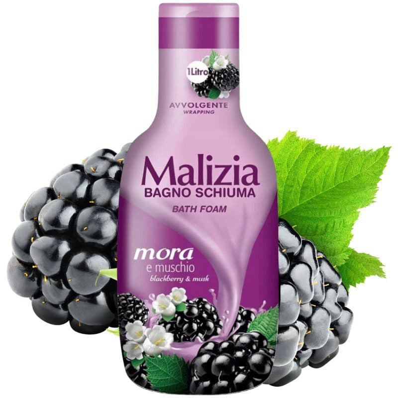 فوم حمام 1 لیتر مالیزیا رایحه شاه توت و مشک | Malizia blackberry and musk