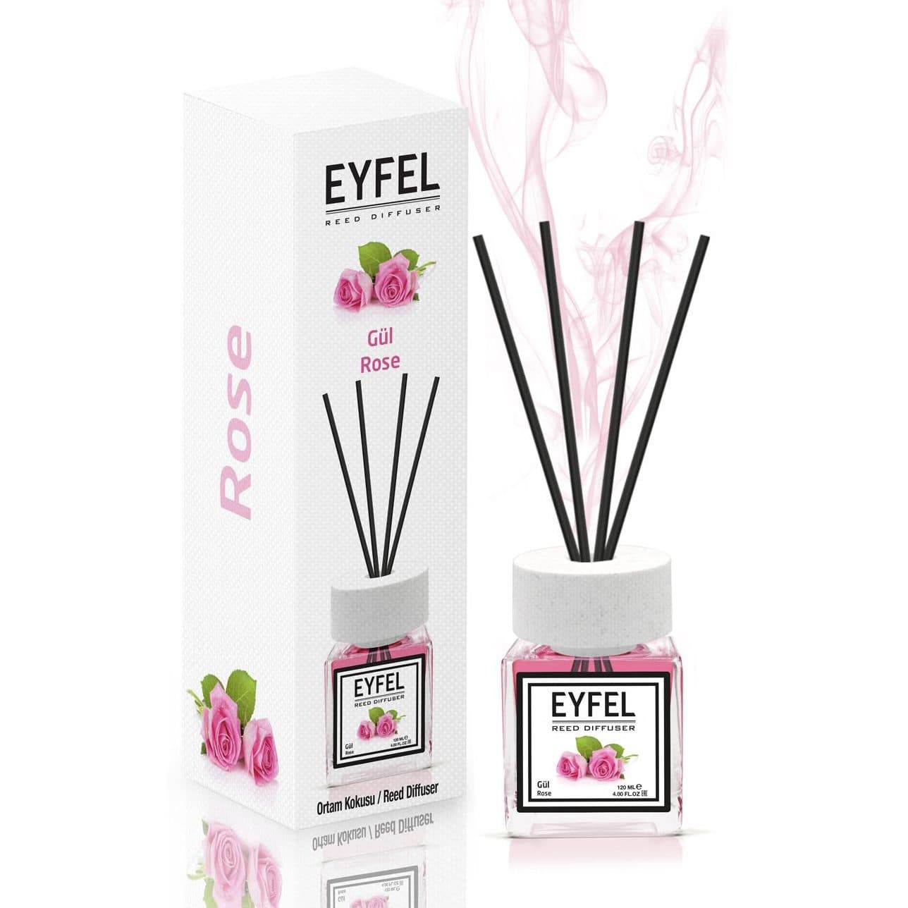 خوشبو کننده محیط ایفل 120 میل رایحه رز | Eyfel rose reed diffuser