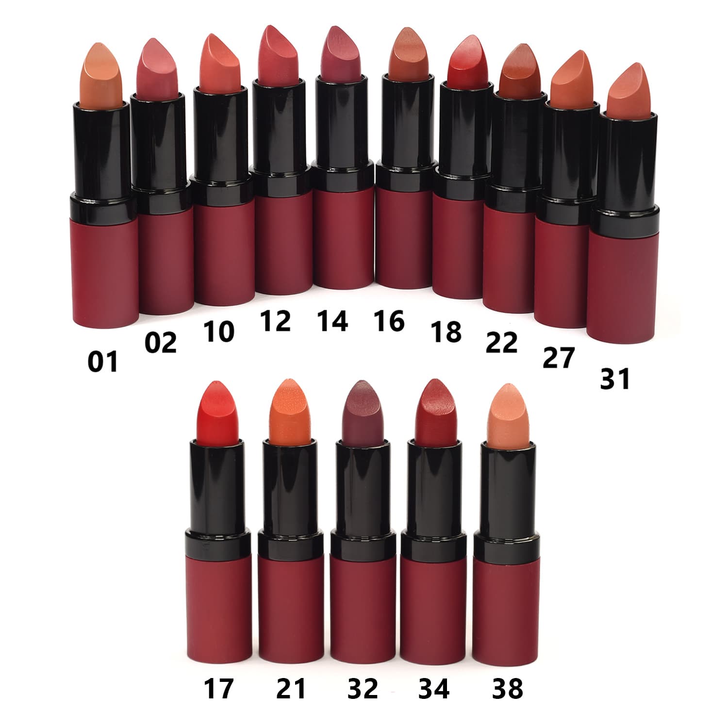 رژ لب جامد مات گلدن رز مدل velvet شماره 22 — تصویر ۹