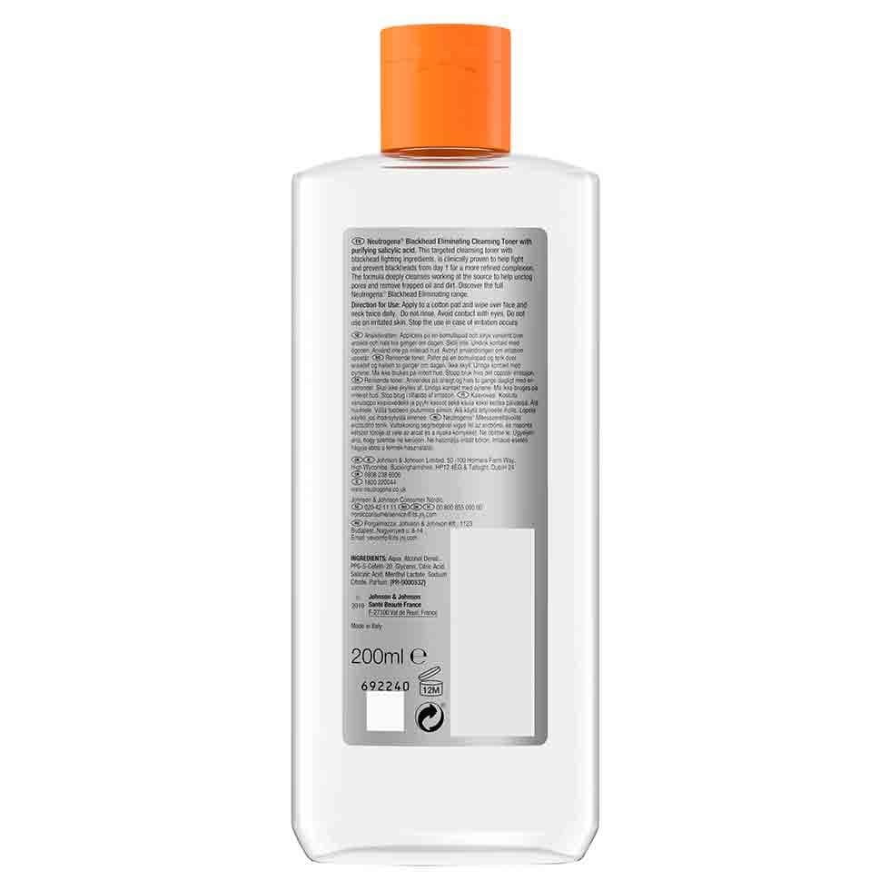 تونر پاک کننده جوش سرسیاه نوتروژینا فرانسه | Neutrogena blackhead eliminating cleansing toner — تصویر ۲