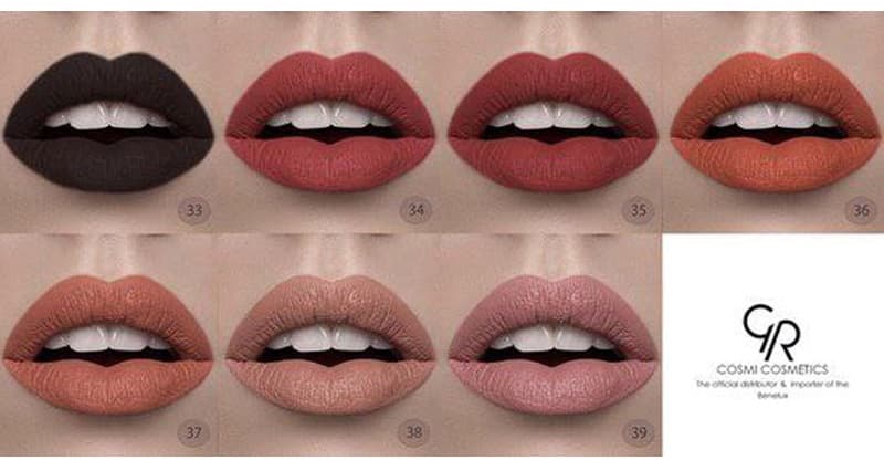 رژ لب جامد مات گلدن رز مدل velvet شماره 35 — تصویر ۵