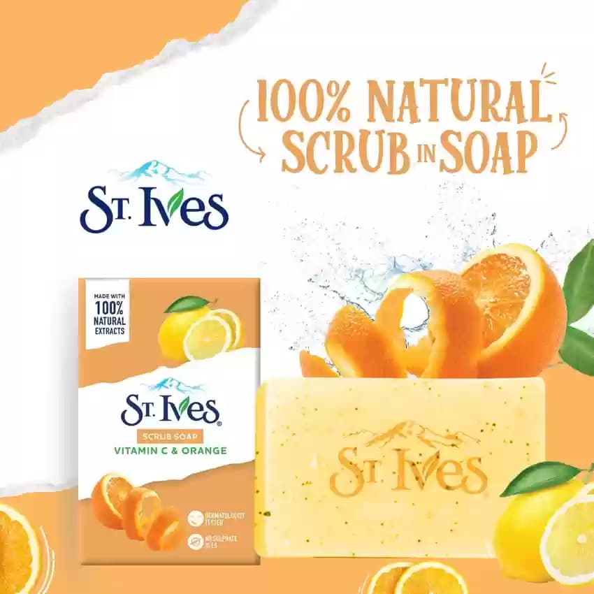صابون اسکراب سینت ایوز ویتامین C و پرتقال 125 گرم | St.ives scrub soap vitamin c & orange