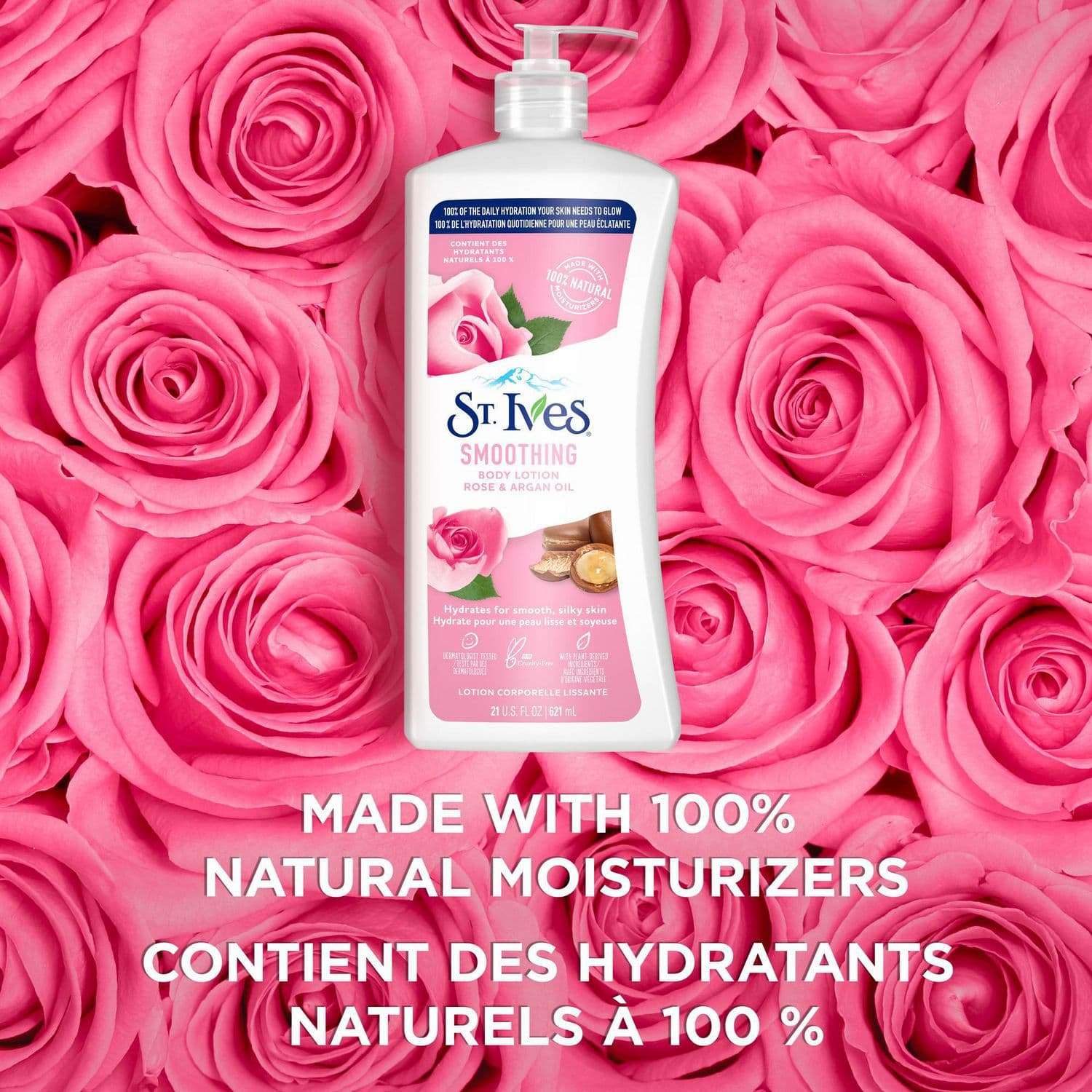 لوسیون بدن سینت ایوز گل رز و روغن آرگان 621 میل | ST.Ives Body lotion rose & argan oil — تصویر ۵