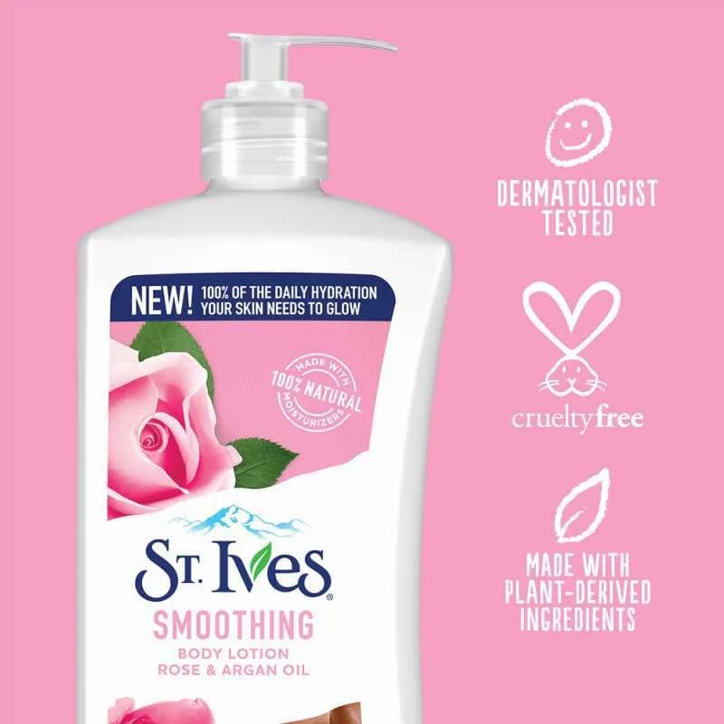 لوسیون بدن سینت ایوز گل رز و روغن آرگان 621 میل | ST.Ives Body lotion rose & argan oil — تصویر ۴