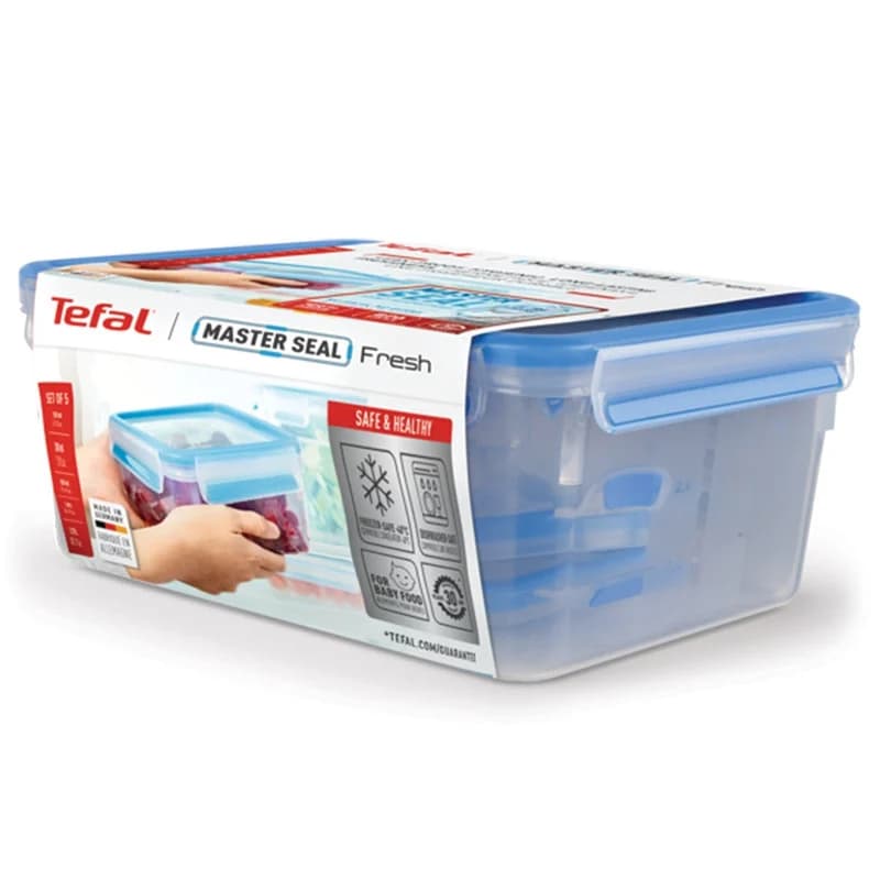 ظرف نگهدارنده بابدنه پلاستیکی تفال مدل K3029012 مناسب برای قرار دادن در فریزر و ماکروویو بسته 5 عددی — تصویر ۵