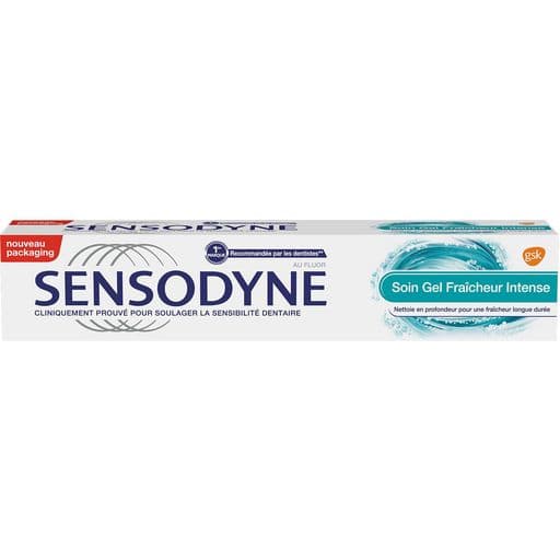 خمیردندان سنسوداین 75 میل مدل Soin gel fraicheur intense — تصویر ۲