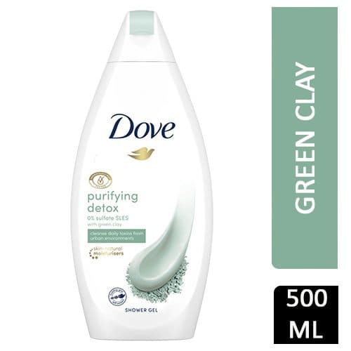 شامپو بدن داو 500 میل مدل Purifying detox با رایحه خاک رس سبز – Dove bodywash