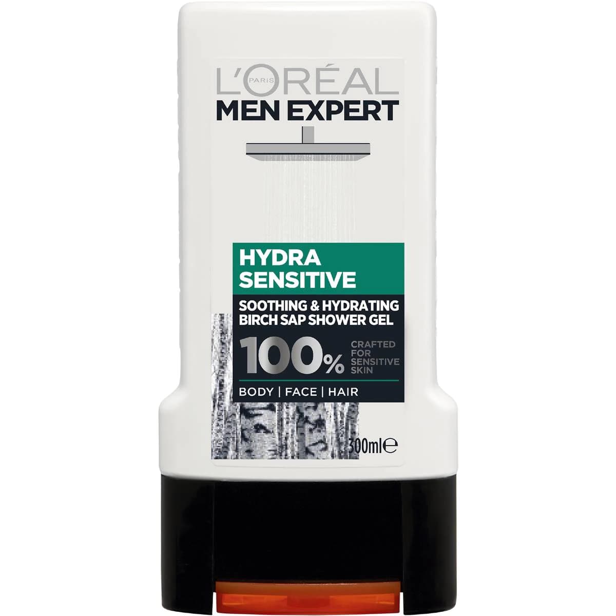 شامپو مردانه سر و بدن و صورت هیدرا سنسیتیو لورئال 300 میل loreal men expert hydra sensitive
