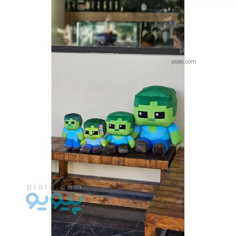 عروسک ماینکرافت طرح زامبی نشسته | در سایزهای کوچک، متوسط و بزرگ — تصویر ۲