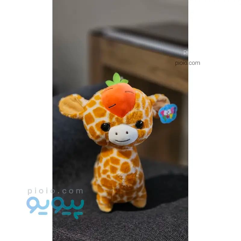 عروسک زرافه هویج به سر ۲۵ سانتی‌متری