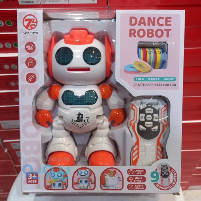 ربات کنترلی هوشمند و رقصنده پرتاب‌کننده دیسک (Dance Robot) برند 0457 Toys — تصویر ۲