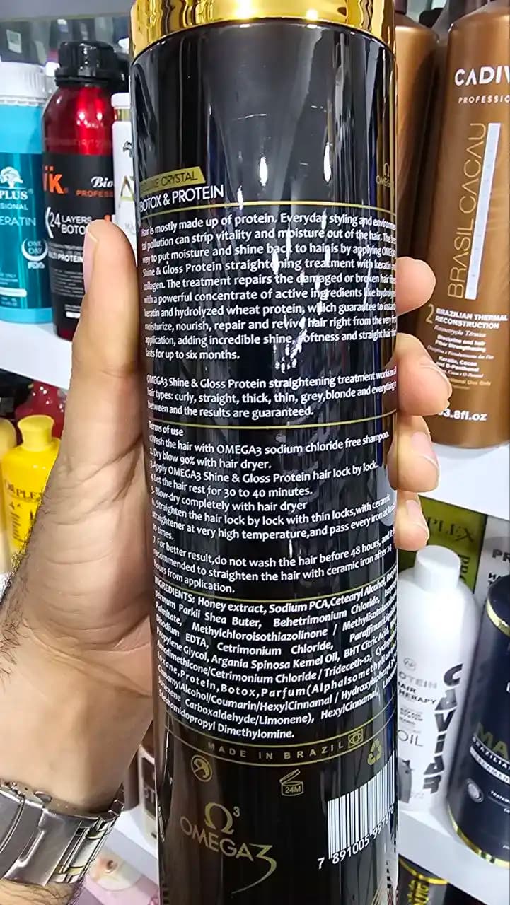 طلاتراپی مو پروتیین بوتاکس امگا 3 — تصویر ۷