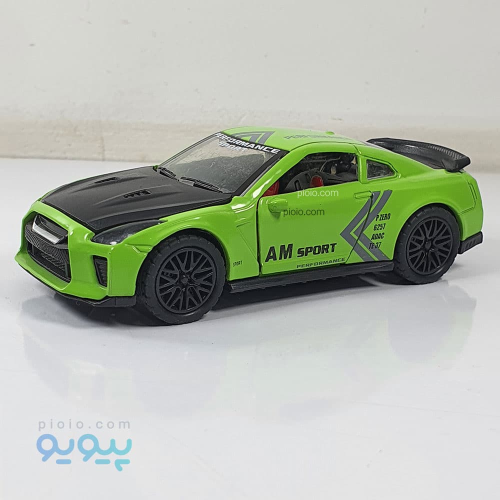 ماکت ماشین فلزی نیسان جی تی آر GT-R مسابقهای عقب کش مقیاس 1:36 — تصویر ۵