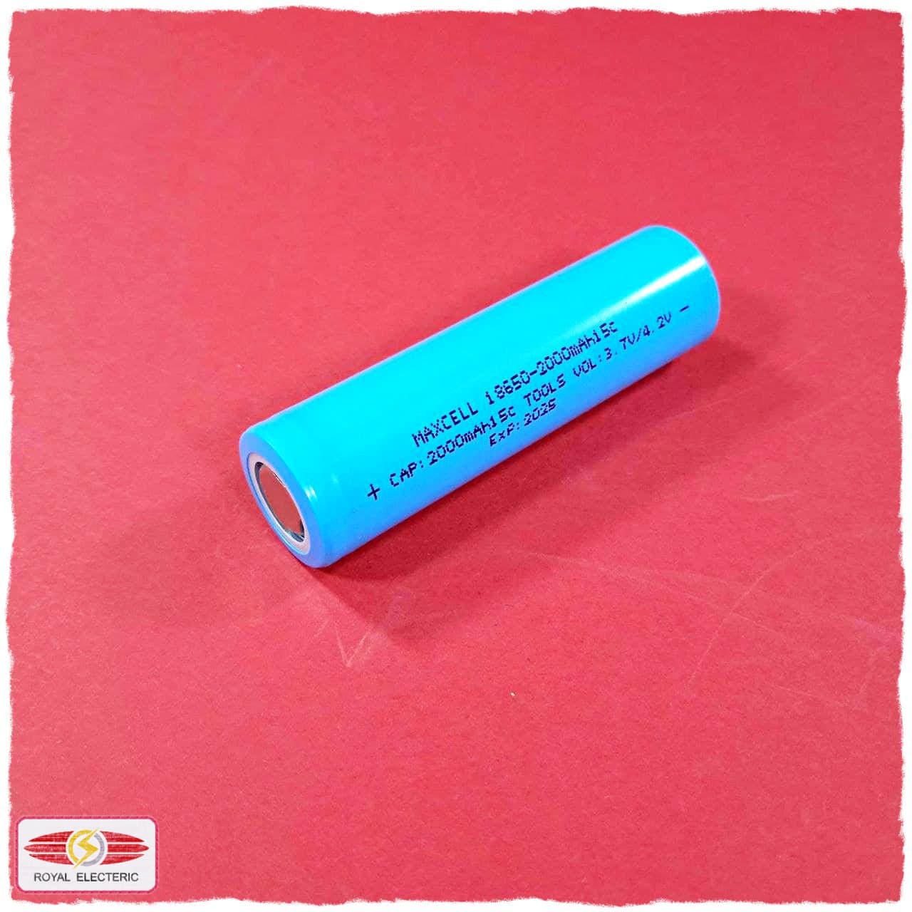 باتری لیتیوم 3.7 ولت MAXCELL 18650 2000mAh — تصویر ۵