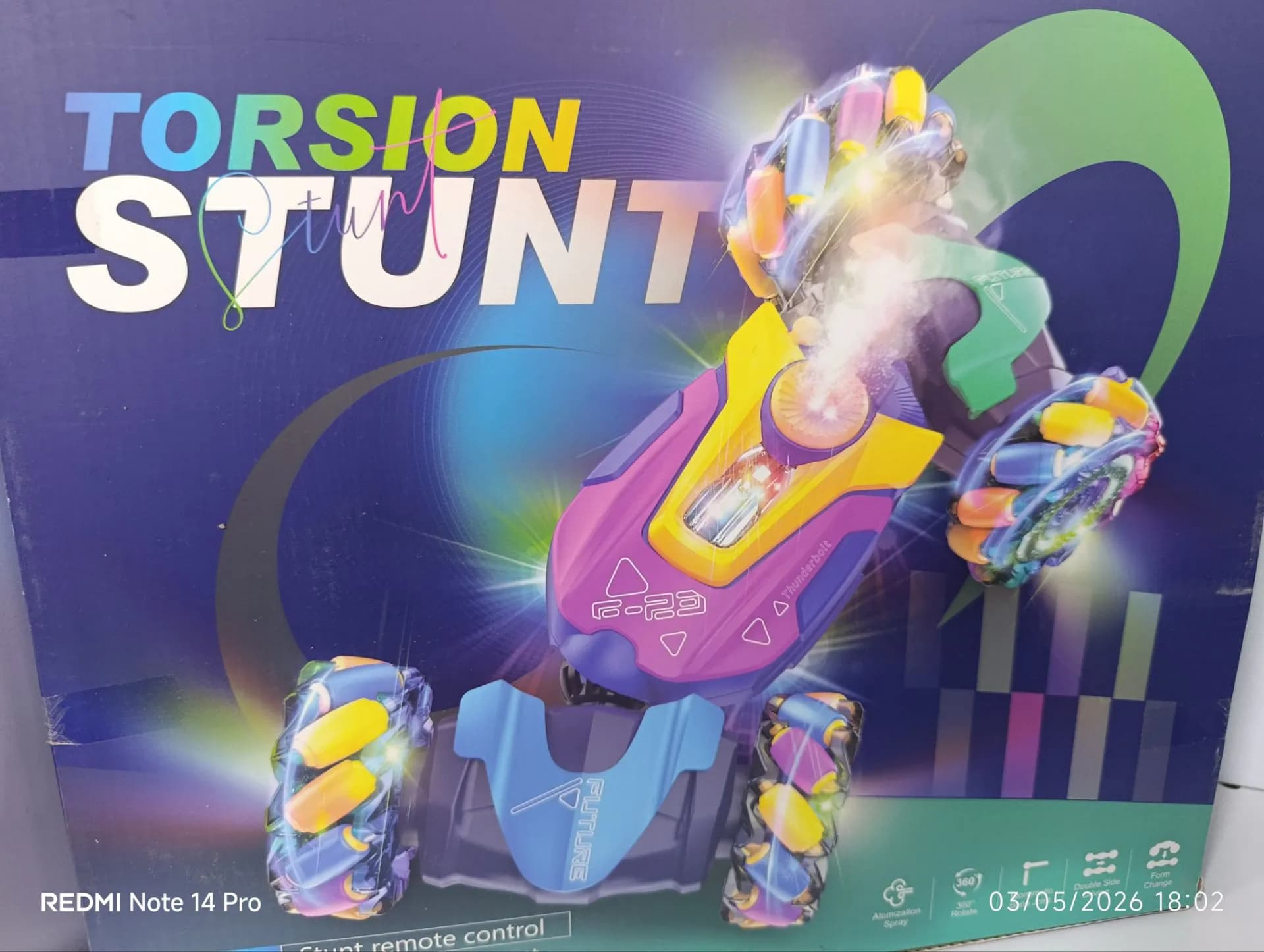 ماشین کنترلی مچی دودزا Torsion Stunt مدل ۳۶۸۸-G157A — تصویر ۸