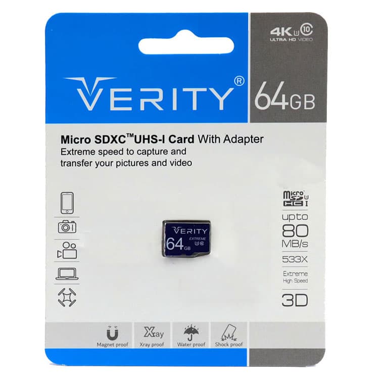 رم میکرو Verity U3 533X ظرفیت 64 گیگابایت — تصویر ۲