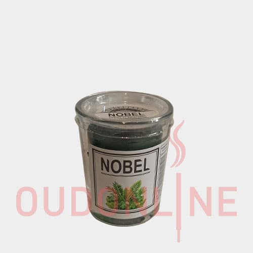شمع معطر شیشه ای nobel شاتی ( لیوانی ) نوبل رایحه رین فارست(جنگل بارانی)
