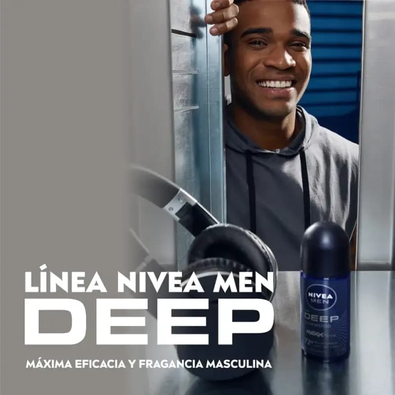 مام رول ضد تعریق مردانه نیوآ Nivea مدل Deep حجم 50 میل — تصویر ۲