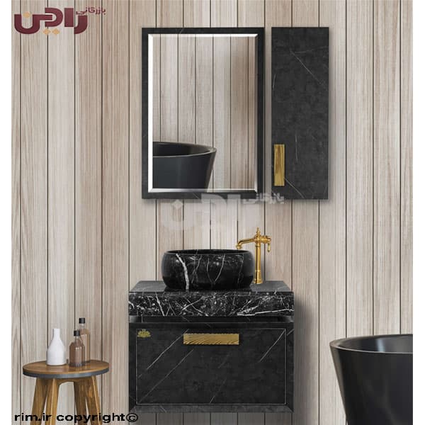 روشویی کابینتی مدل میلان مشکی عرض 40 طول 70