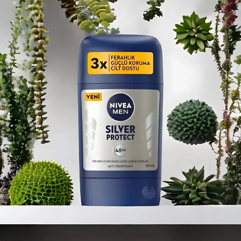 مام صابونی مردانه نیوا NIVEA مدل SILVER PROTECT حجم 50 میل — تصویر ۲
