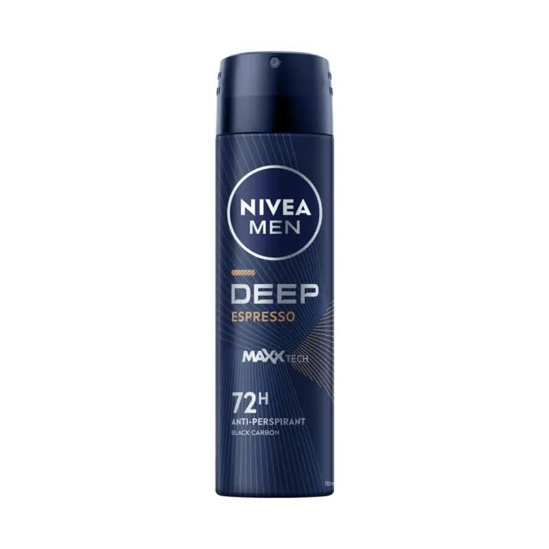 اسپری ضد تعریق مردانه نیوآ Nivea مدل DEEP ESPRESSO با ماندگاری 72 ساعته حجم 150 میل