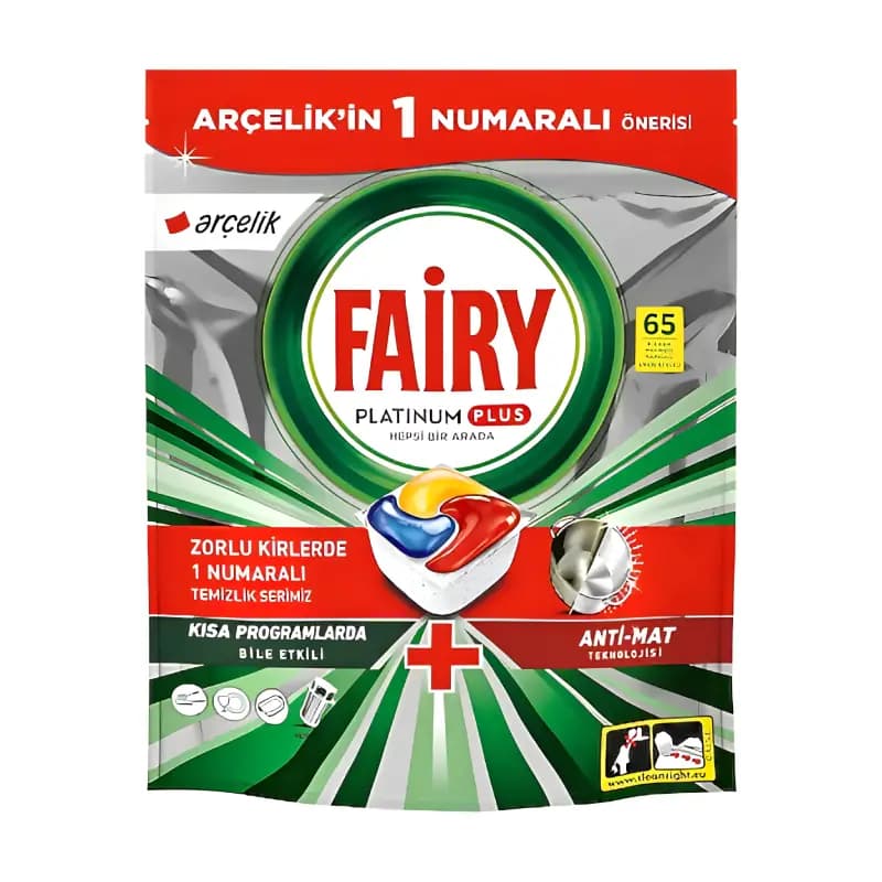 قرص ماشین ظرفشویی فیری پلاتینیوم پلاس 65 عددی Platinum — تصویر ۴