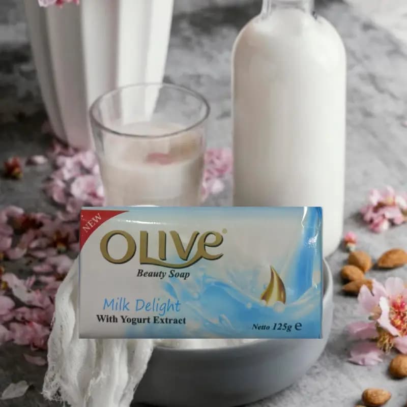 صابون اولیف 6 عددی هر عدد 125 گرم رایحه شیر برند olive — تصویر ۲