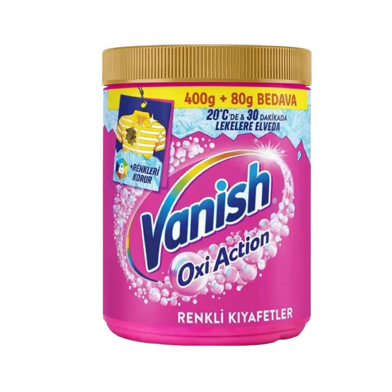 پودر لکه بر لباس های رنگی بدون کلر 480 گرم اوکسی اکشن ونیش vanish — تصویر ۴