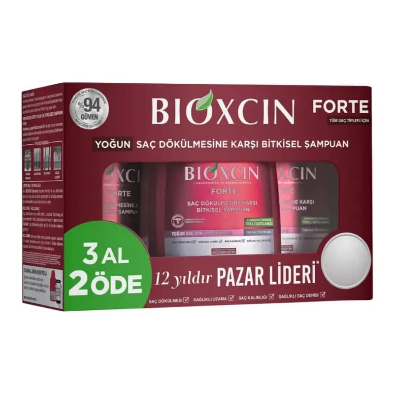 پک سه عددی شامپو ضد ریزش فورت بیوکسین bioxcin forte