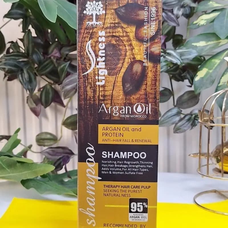 پک 2 عددی شامپو و ماسک موی آرگان فری سولفات لایتنس Argan — تصویر ۳