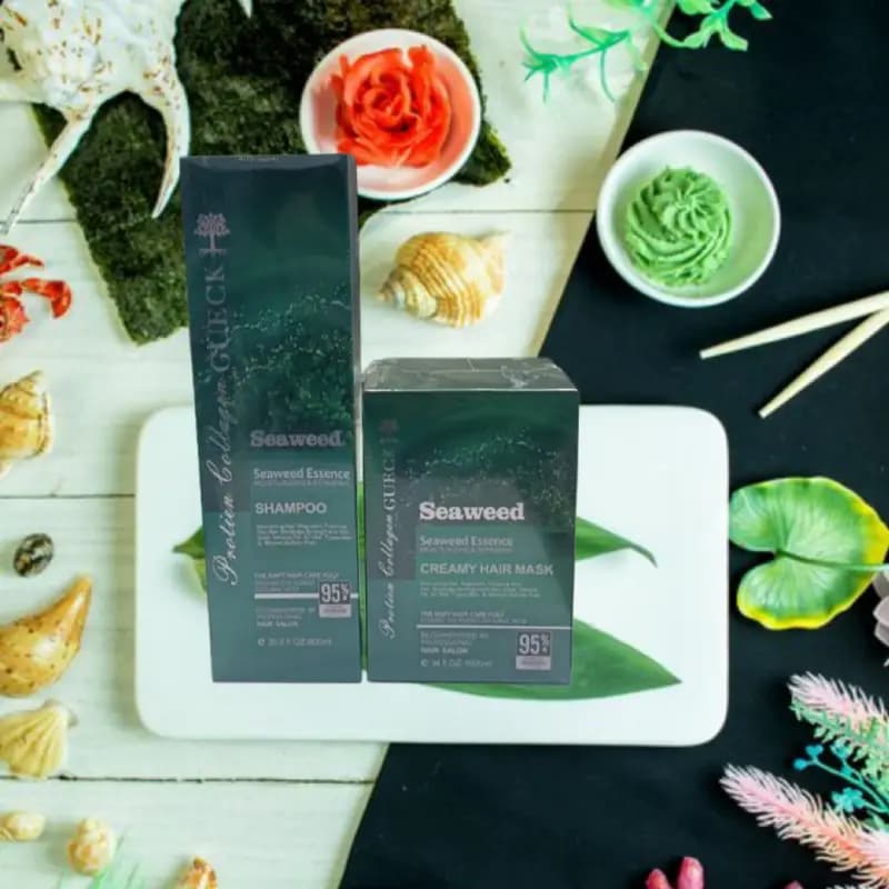 پک 2 عددی شامپو و ماسک مو جلبک دریایی Seaweed — تصویر ۳