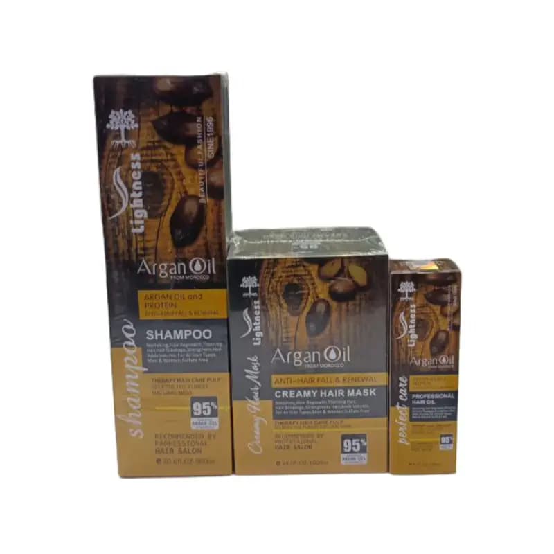 پک 3 عددی شامپو و ماسک مو لایتنس حاوی روغن آرگان Argan — تصویر ۴