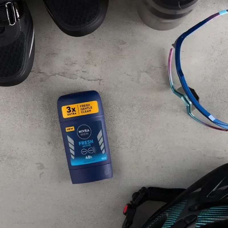 مام استیک ضد تعریق مردانه نیوآ nivea مدل فرش اکتیو آبی حجم 50 میل — تصویر ۲
