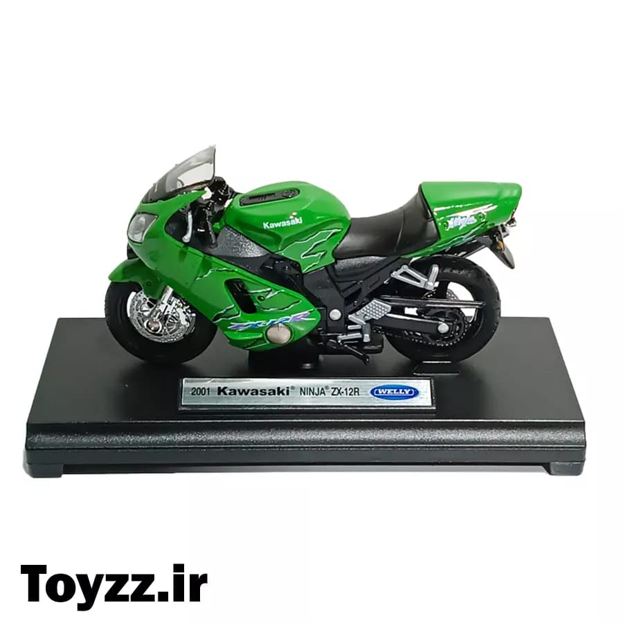 ماکت موتورسیکلت ویلی مدل Kawasaki NINJA ZX-12R 2001 — تصویر ۳