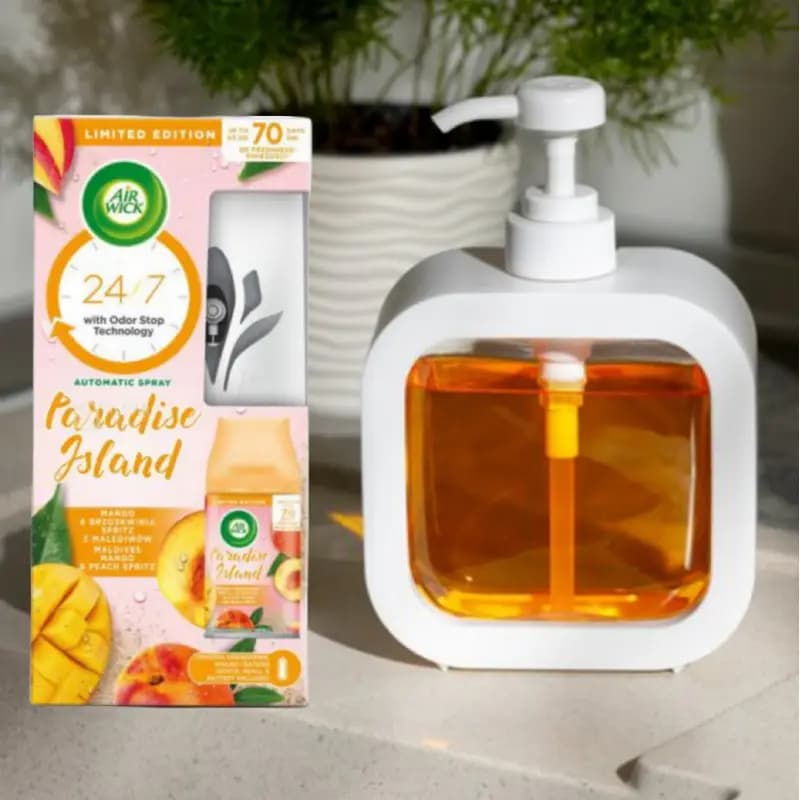 یدک اسپری خوشبو کننده هوا ایرویک Air wickبا رایحه هلو انبه حجم 250 میل — تصویر ۵