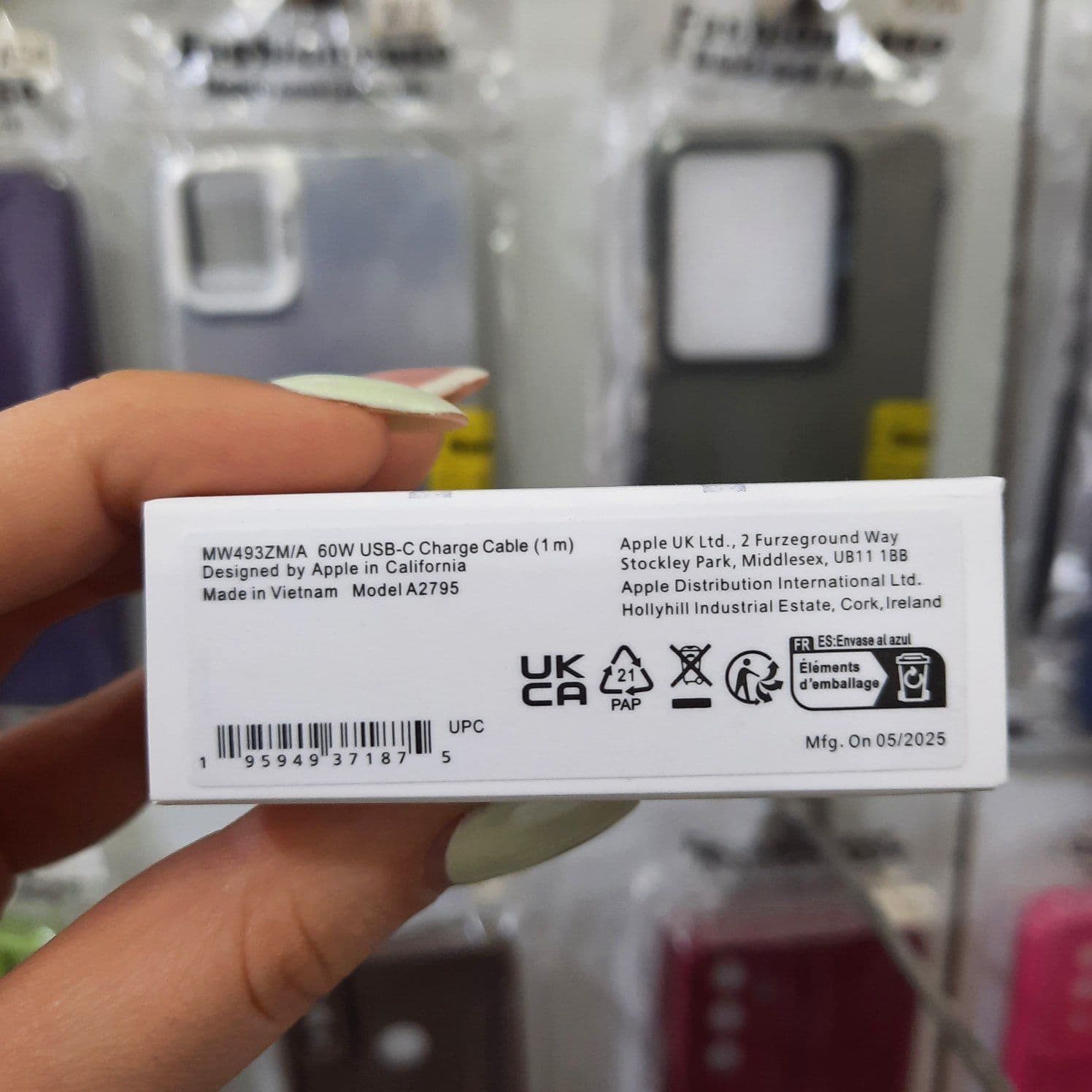 کابل شارژر USB-C به USB-C اپل مدل MW493ZM/A — تصویر ۲