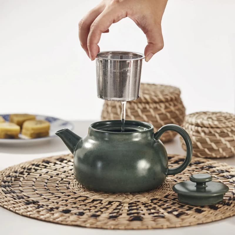 قوری سرامیکی سبز HUSBLOSSTOR — تصویر ۴
