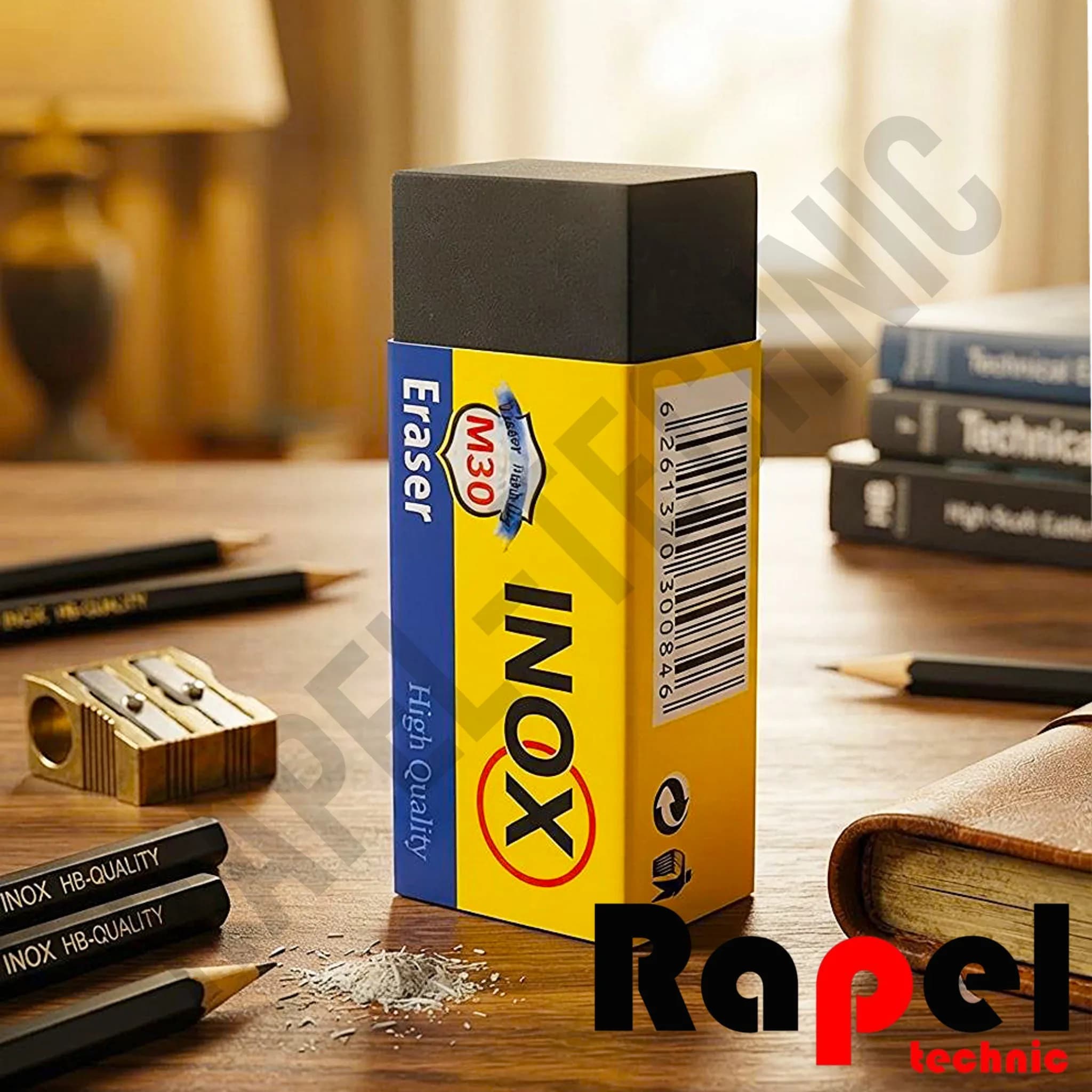 پاک کن پلیمری مشکی اینوکس M30 | سایز متوسط (Polymer Softer)