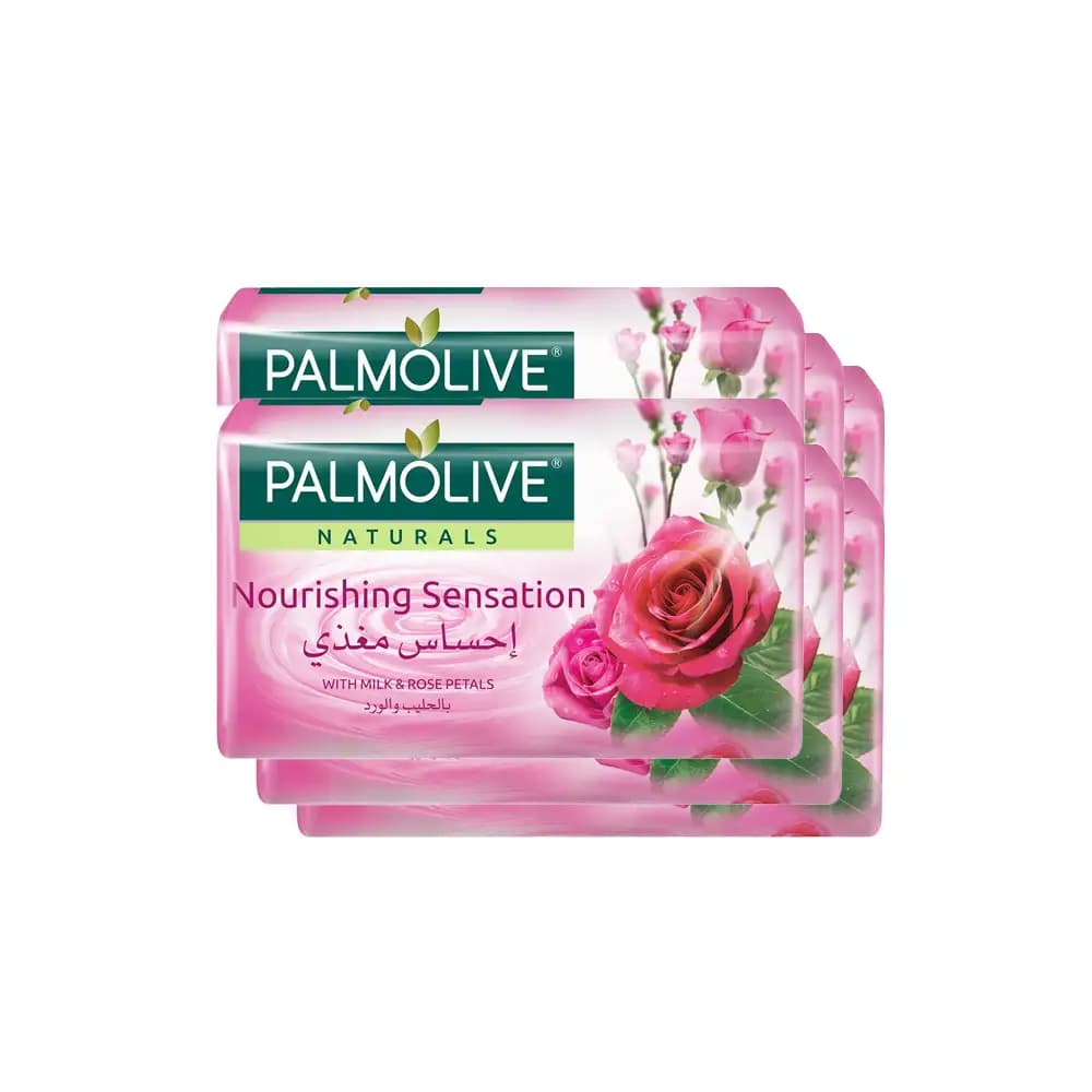 صابون پالمولیو حاوی عصاره شیر و گل رز بسته 6 عددی 170گرم — تصویر ۲