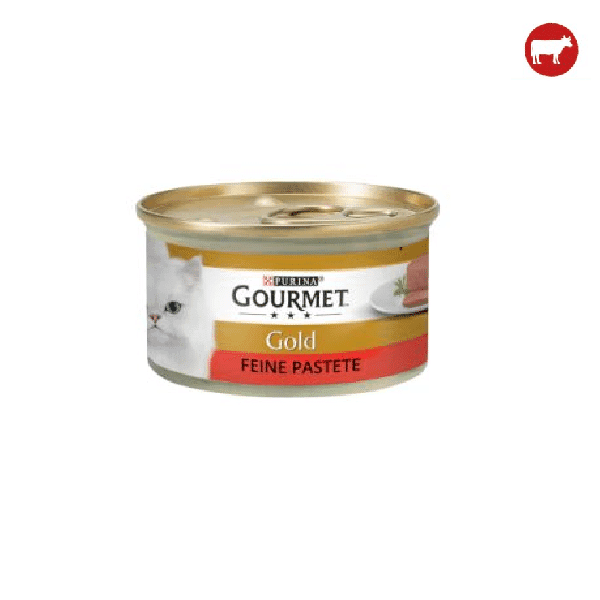 کنسرو گربه گورمت گلد پته با طعم گوشت مدل Gourmet Gold Pate With Beefوزن 85گرم