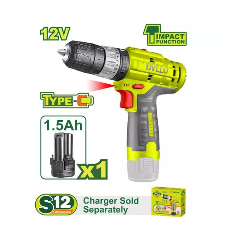 دریل پیچ گوشتی شارژی چکشی 12 ولت دایلو مدل DTCDS540 — تصویر ۶