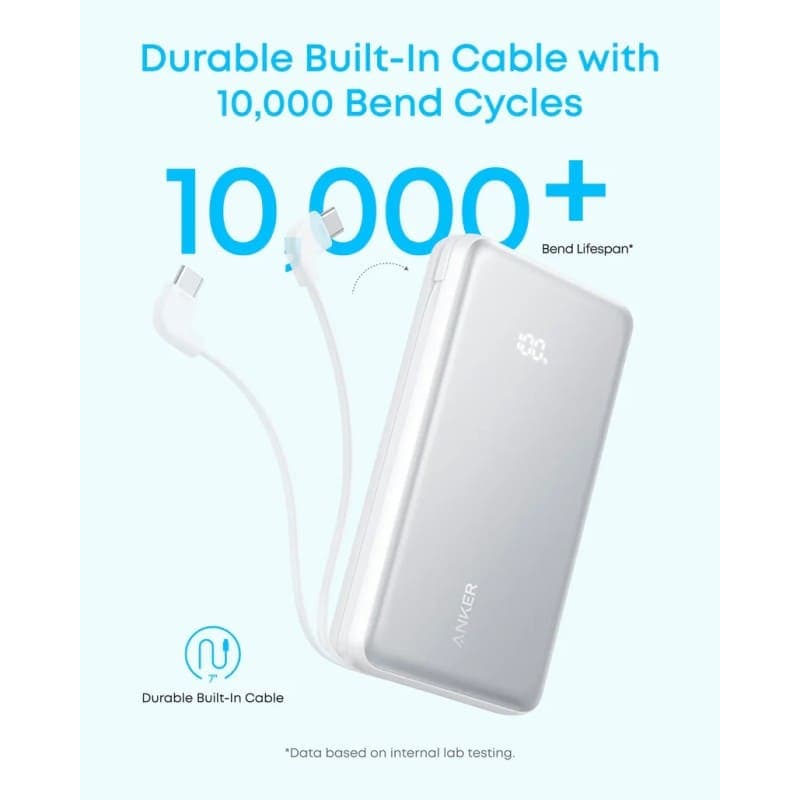 پاوربانک انکر Anker Zolo Power Bank 20000mAh 22.5W Slim Travel مدل A110E — تصویر ۱۱